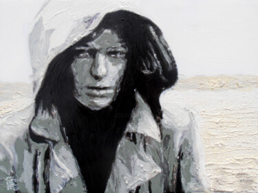 Картина под названием "L'uomo della tundra…" - Jean-Michel Goletto, Подлинное произведение искусства, Масло