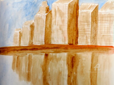 Drawing titled "Essai New York" by Jean-Michel Liewig, Original Artwork, Other