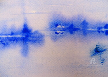 Zeichnungen mit dem Titel "Bleu lagune" von Jean-Michel Liewig, Original-Kunstwerk, Andere