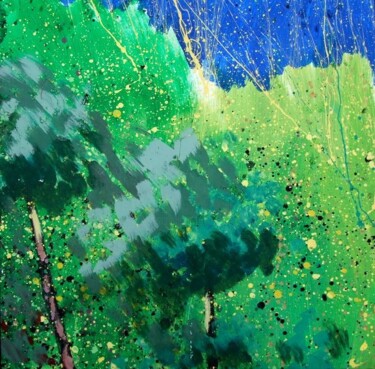 Peinture intitulée "foret128" par Jean-Michel Rackelboom, Œuvre d'art originale, Huile