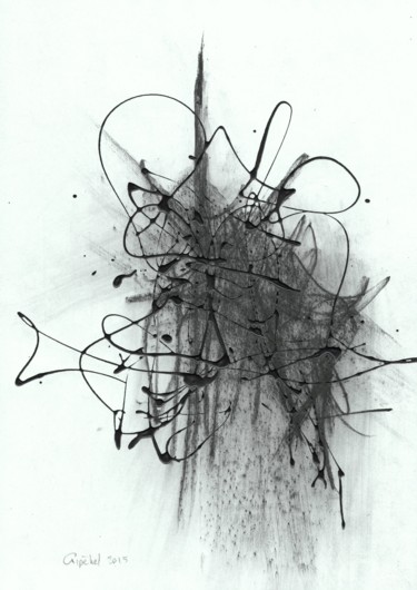 Рисунок под названием "Secrets-01" - Gipéhel, Подлинное произведение искусства, Древесный уголь