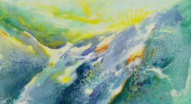 Dessin intitulée "aqua 17" par Jean-Philippe Degraeve, Œuvre d'art originale, Aquarelle