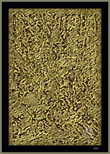 数字艺术 标题为“The Golden Writings” 由Jean Philippe Desmoulins, 原创艺术品, 三维建模