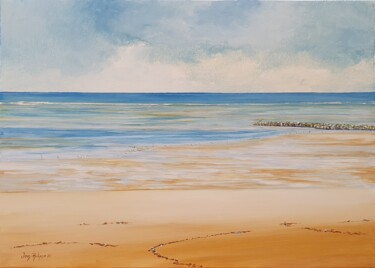 Painting titled "Plage de Berck" by Jean-Philippe Guffroy, Original Artwork, Oil