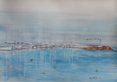 Painting titled "Sainte-Maxime" by Jean-Philippe Guffroy, Original Artwork, Watercolor