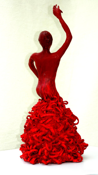Scultura intitolato "Flamenco la Robe" da Jean-Pierre Beillard, Opera d'arte originale, Argilla