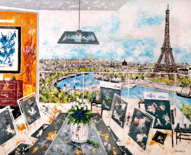 绘画 标题为“De la chambre à la…” 由Jean-Pierre Borderie, 原创艺术品, 丙烯 安装在木质担架架上
