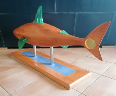雕塑 标题为“SHARK” 由Jean-Pierre Desprez, 原创艺术品, 木