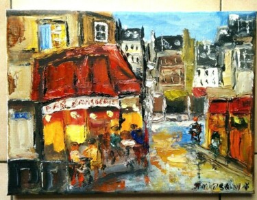 Peinture intitulée "BRASSERIE PARIS les…" par Jean Pierre Jumeaux, Œuvre d'art originale, Huile