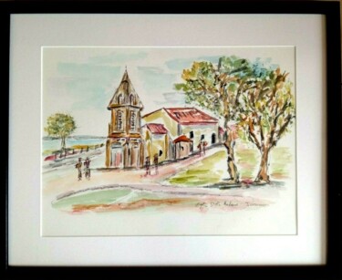 Pintura titulada "EGLISE ST ELOI ANDE…" por Jean Pierre Jumeaux, Obra de arte original, Acuarela