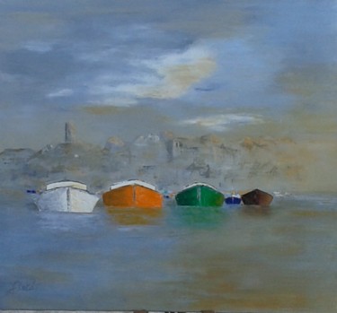 Malerei mit dem Titel "jour de brume" von Jean-Pierre Lebert, Original-Kunstwerk, Öl