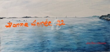 Painting titled "Bonne Année 22" by Jean-Pierre Missistrano, Original Artwork, Watercolor