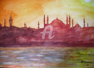 Pintura intitulada "Istanbul" por Jean-Pierre Missistrano, Obras de arte originais, Aquarela