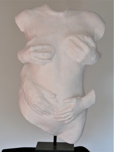 Skulptur mit dem Titel "Jeu de vilain" von Jean Pierre Picheny, Original-Kunstwerk, Gips