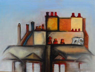 Painting titled "vieux-quartiers" by Jean Pierre Tachon, Original Artwork, Other