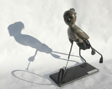 Sculpture intitulée "Sa trace" par Jean Remaury, Œuvre d'art originale, Métaux