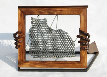 「Anéantissement des…」というタイトルの彫刻 Jean Remauryによって, オリジナルのアートワーク, 金属