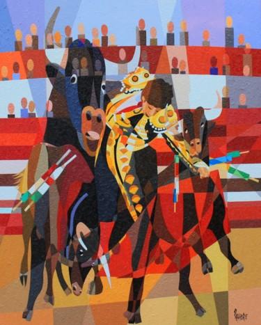 Картина под названием "TOREADOR DU SUD" - Jean Rougerie, Подлинное произведение искусства, Масло