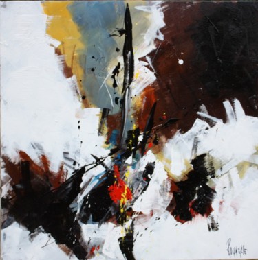 Картина под названием "Abstrait 7" - Jean Rougerie, Подлинное произведение искусства, Акрил