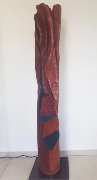 Sculpture titled "Vibratos" by Jean Vindras, Original Artwork, Wood