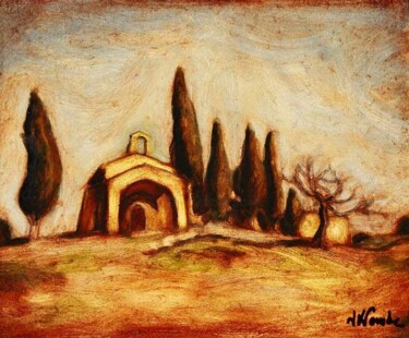 Painting titled "" Chapelle  Saint S…" by Jean Xavier Combe, Original Artwork, Oil