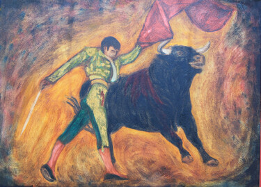 Pittura intitolato "Pecho I." da Jean Xavier Combe, Opera d'arte originale, Olio Montato su Telaio per barella in legno