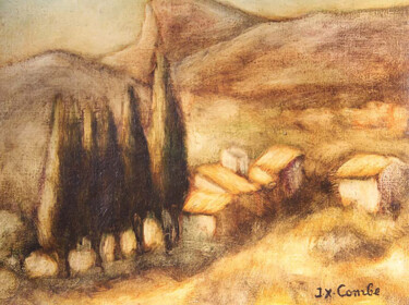 Картина под названием "Boulbon." - Jean Xavier Combe, Подлинное произведение искусства, Масло Установлен на Деревянная рама…