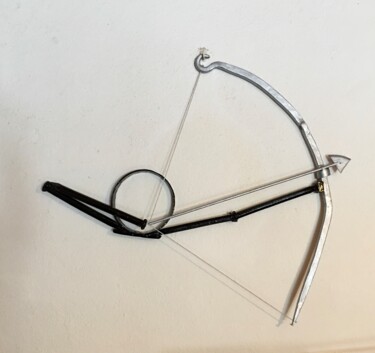 Escultura titulada "Tireur à l'arc" por Jean-Yves Grossiord, Obra de arte original, Metales