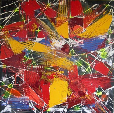 Painting titled "Patchwork" by Jean-Yves Lega (LEGA), Original Artwork