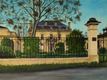 Pintura intitulada "chateau MILLEFLEURS" por Jean-Yves Saint Lezer, Obras de arte originais, Óleo