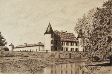 Drawing titled "Chateau HORIES (sér…" by Jean-Yves Saint Lezer, Original Artwork, Pencil