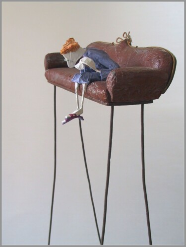 Scultura intitolato "sculpture - Vertige…" da Jean-Yves Verne, Opera d'arte originale, Metalli
