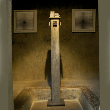 Sculpture intitulée "mémoire vive - mémo…" par Jean-Yves Verne, Œuvre d'art originale, Bois