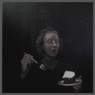 Schilderij getiteld "portrait de femme a…" door Jean-Yves Verne, Origineel Kunstwerk, Acryl