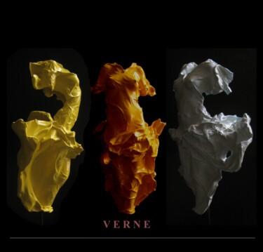 Escultura titulada "drapery sculpture -…" por Jean-Yves Verne, Obra de arte original, Resina