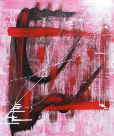 Painting titled "Rose glacé" by Jean-Yves Zilio (Anje Sevy), Original Artwork, Acrylic