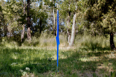 Sculptuur getiteld "SIGNES sculpture bl…" door Jeanbaptiste Van Den Heede, Origineel Kunstwerk, Metalen