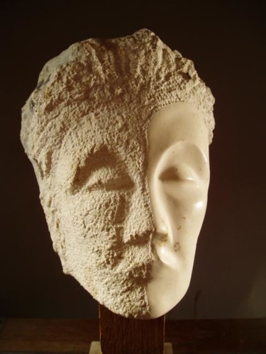 Sculpture intitulée "Portrait 2" par Jean-Charles Ferrand, Œuvre d'art originale, Pierre