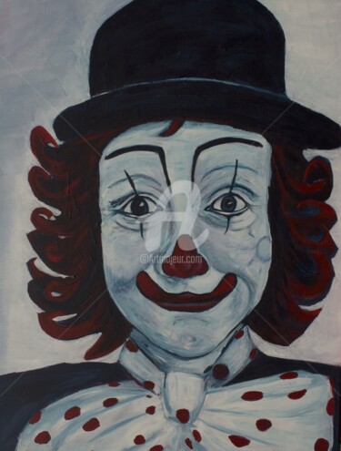 Ζωγραφική με τίτλο "Pipo de clown" από Schipper -Art, Αυθεντικά έργα τέχνης
