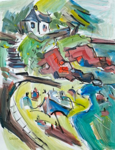 Malerei mit dem Titel "Kerhostin - 2" von Jean-François Groisy, Original-Kunstwerk, Acryl