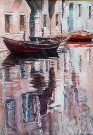 Pittura intitolato "c'est Venise" da Jeanine Adell, Opera d'arte originale, Olio