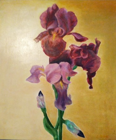 "Fleur de printemps" başlıklı Tablo Jeanine Adell tarafından, Orijinal sanat, Petrol