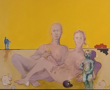 Картина под названием "A la santé  de ma B…" - Jean-Louis Smoos, Подлинное произведение искусства, Масло