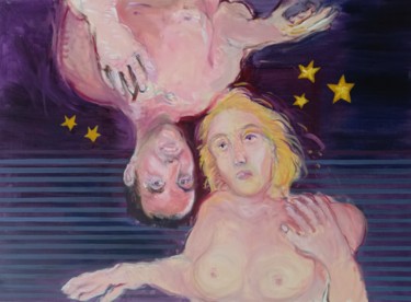 Картина под названием "Vice et vers ça." - Jean-Louis Smoos, Подлинное произведение искусства, Масло
