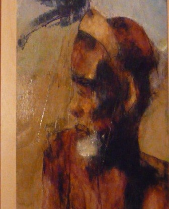 Peinture intitulée "Le chef du village" par Jean-Louis Patrice, Œuvre d'art originale, Huile