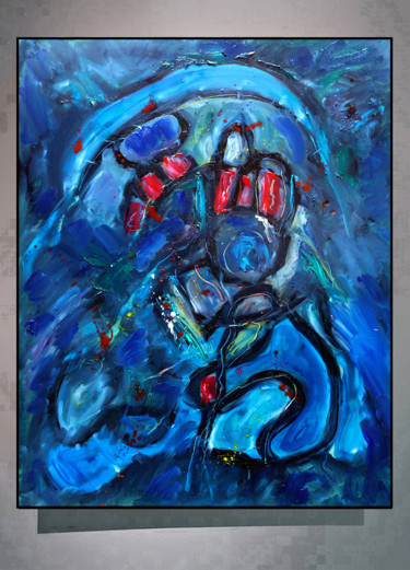 Peinture intitulée "SPACESHIP" par Jean Mirre, Œuvre d'art originale, Huile