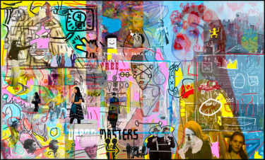 Digitale Kunst mit dem Titel "URBAN MASTERS" von Jean Mirre, Original-Kunstwerk
