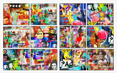 Digitale Kunst getiteld "dada film strip" door Jean Mirre, Origineel Kunstwerk