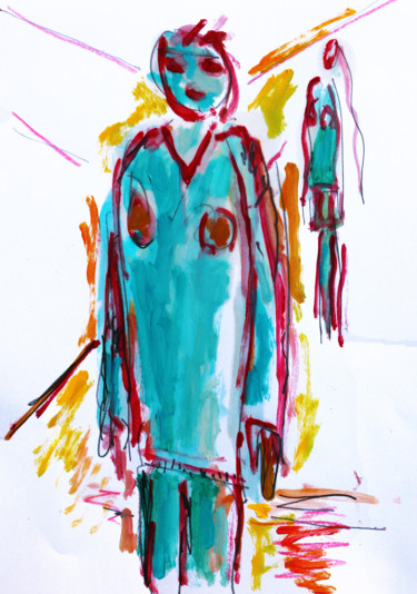 Картина под названием "Défilé" - Jean Mirre, Подлинное произведение искусства, Масло