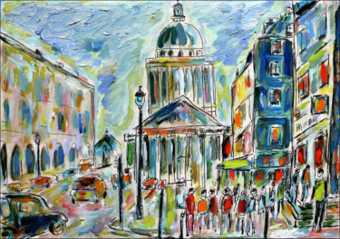 Painting titled "Panthéon1" by Jean Mirre, Original Artwork, Oil